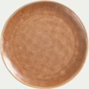 Assiette plate en grès D28,5cm - beige caramel-HYBRA