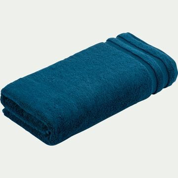 Drap de douche en coton - bleu figuerolles 70x140cm-RANIA