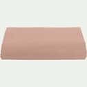 Drap plat en percale de coton  270x300cm - rose salina-FLORE