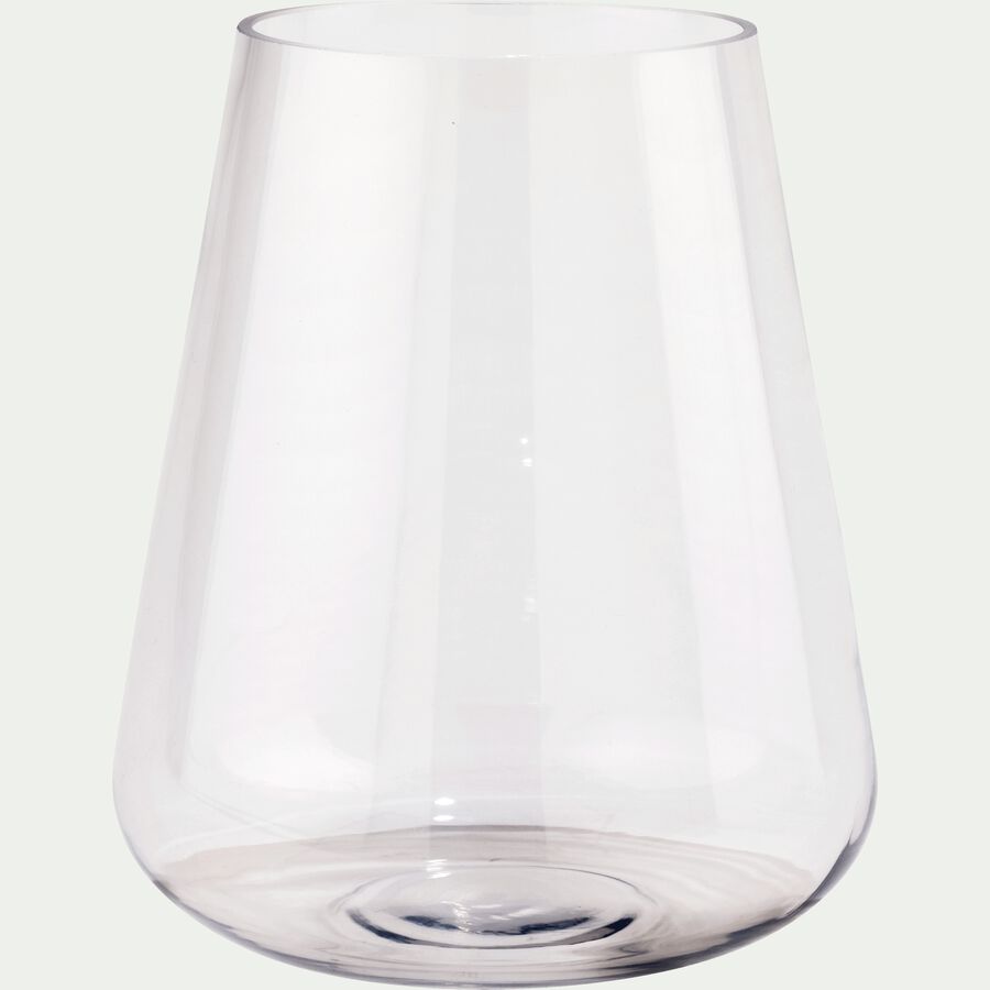 Vase classique en verre épais H23cm - transparent-BALAN