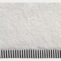 Drap de douche brodé en coton - blanc ventoux 70x140cm-ROMANE