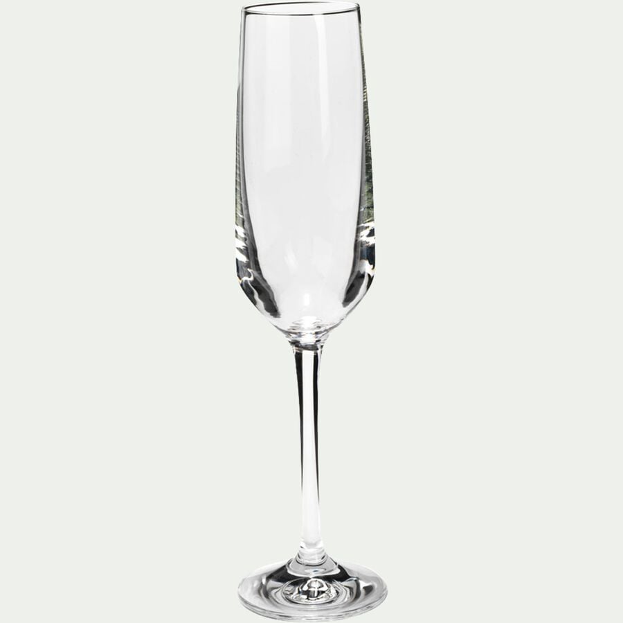 Coffret de 6 flûtes à champagne en cristallin 18cl - transparent-SCENA