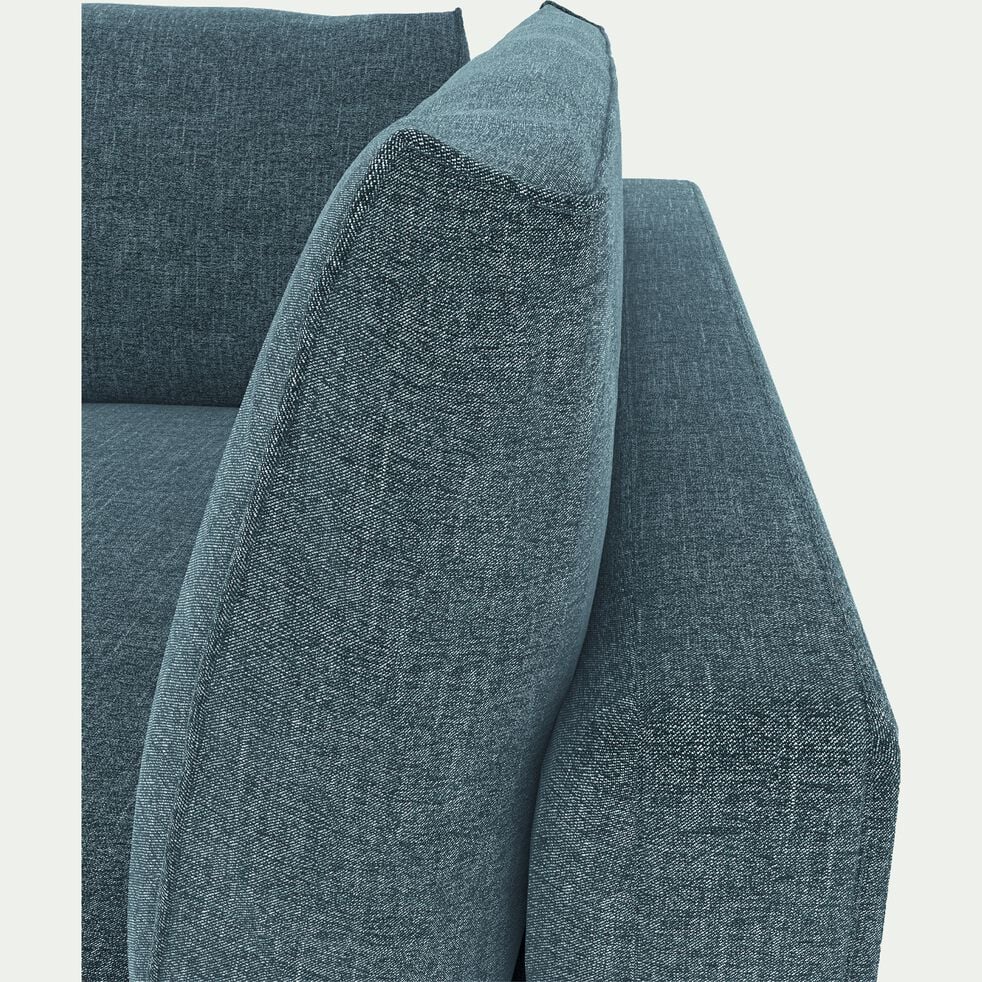 Canapé d'angle 5 places droit en tissu tramé - gris calabrun-AUDES