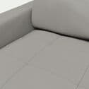 Canapé d'angle convertible en cuir avec accoudoirs 15cm - gris borie-MAURO