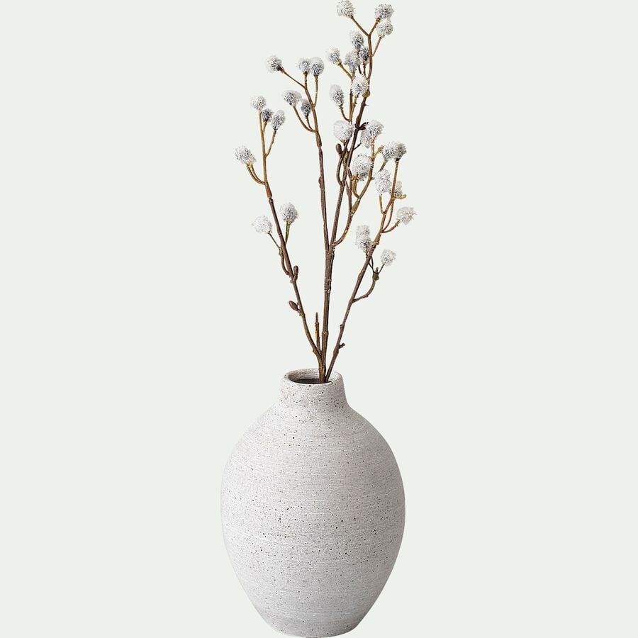 Vase en béton - gris H17cm-CALCIS