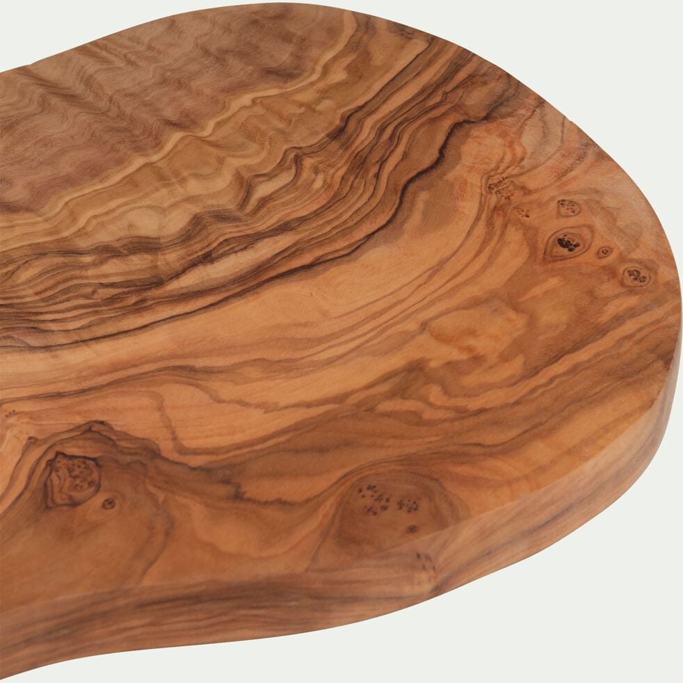 Planche de présentation organique en bois d'olivier 14x35cm - bois foncé-OLIVE
