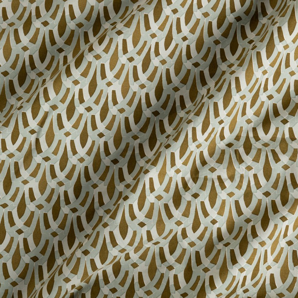 Lot de 2 taies d'oreiller en coton motif abstrait 65x65cm - marron-QAR
