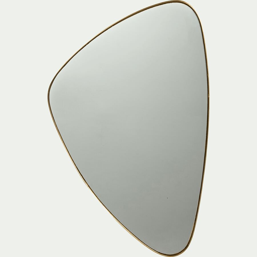 Miroir triangulaire - doré 42x62,5cm-TRELUS