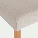 Chaise en tissu et piètement hêtre massif - beige-LUKAVAC
