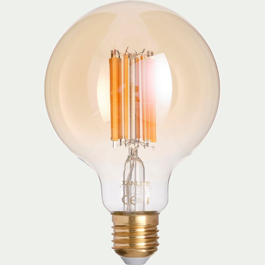 Ampoule LED globe D9,5cm culot E27 - ambre-AMBRE
