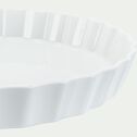 Plat rond en porcelaine D30cm - blanc-AZE