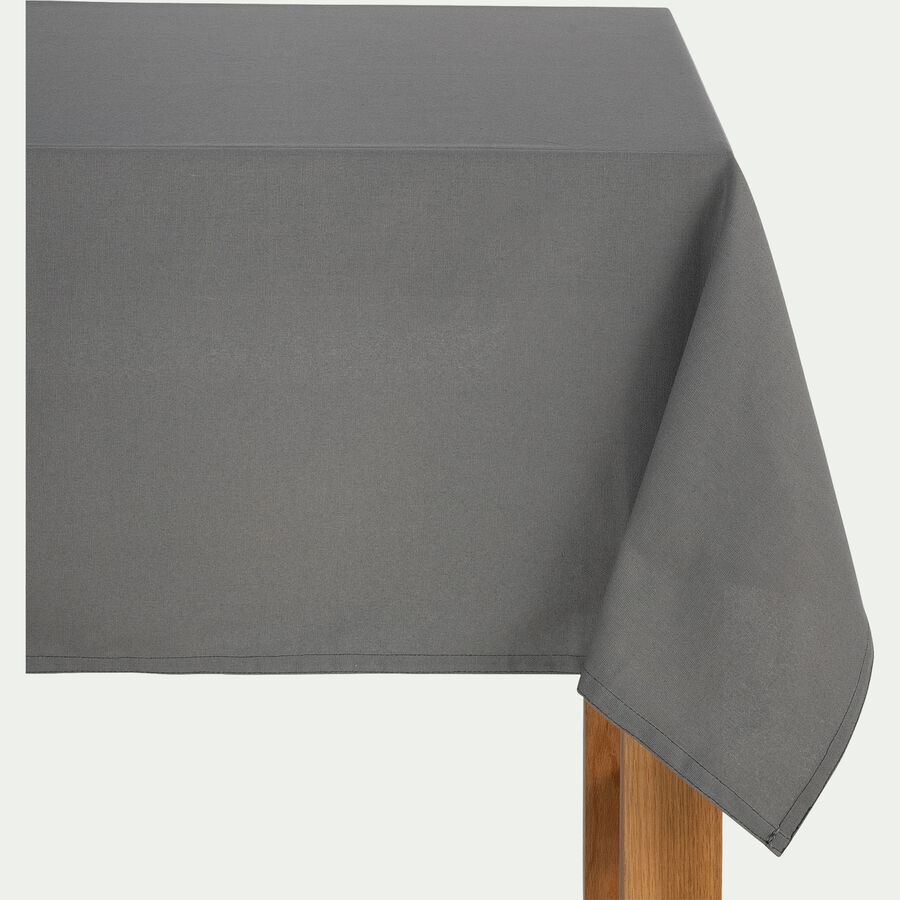 Nappe en coton gris borie 145x250cm-VENASQUE