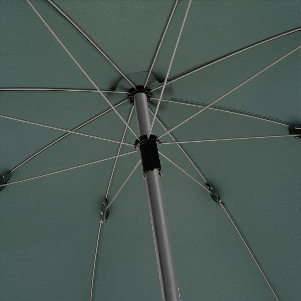 Parasol à franges et pied de parasol D180cm - vert kaki