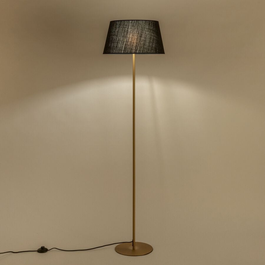 Pied de lampadaire électrifié en acier - doré H146cm-NANS