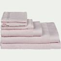 Serviette de bain en coton peigné - rose simos 50x100cm-AZUR