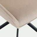 Chaise de  bureau pivotante en tissu et piétement en métal - beige sable-MONTCLAR