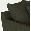 Canapé 3 places fixe en tissu joint - vert cèdre-LENITA