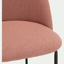 Chaise ronde en tissu - brun rhassoul-FIONA