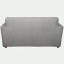 Canapé 2 places fixe en tissu - gris moyen-VICKY