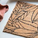 Paillasson en fibres de noix de coco et revers en vinyle à motifs laurier - naturel 80x50cm-LAURIER