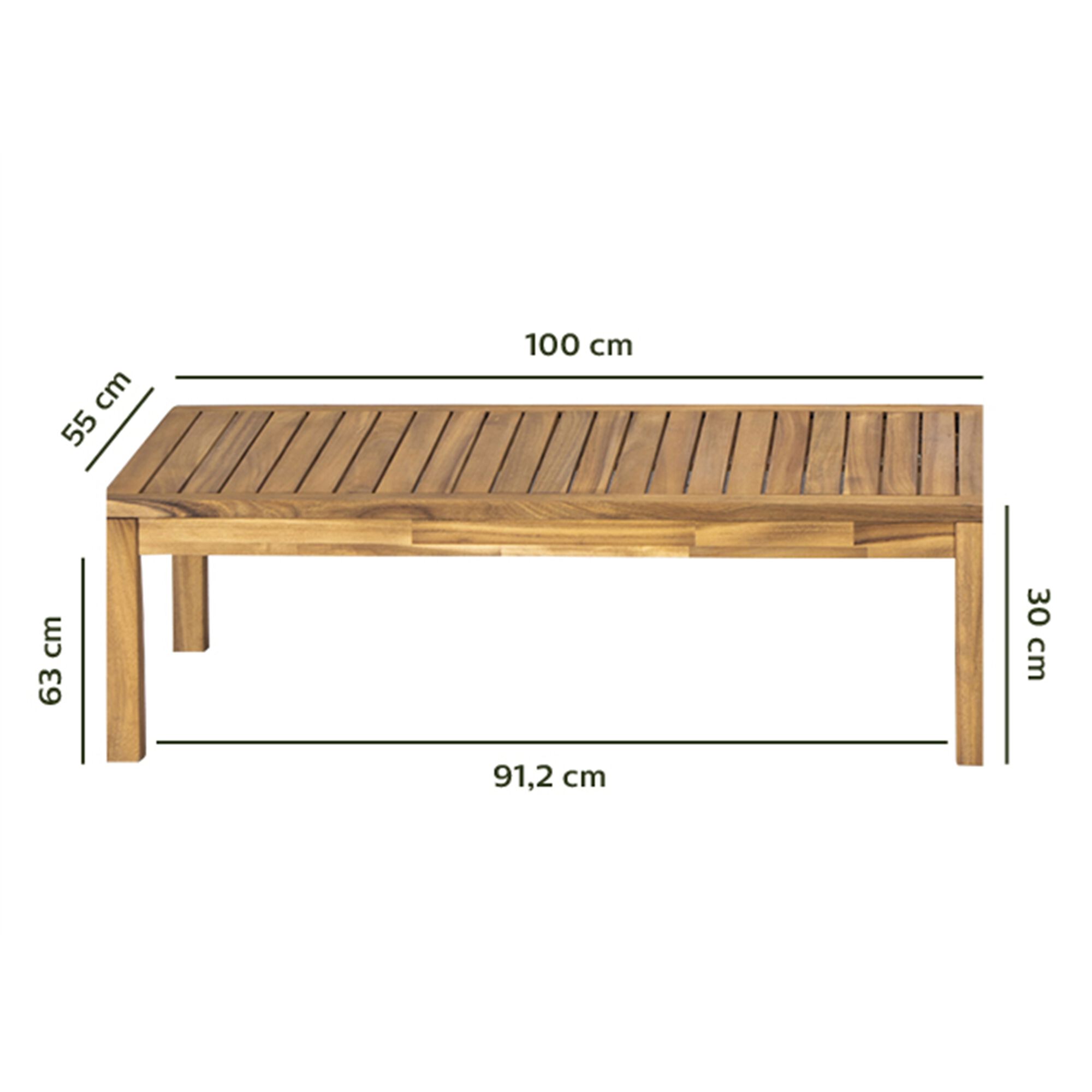 Salon de jardin en bois d'acacia - bois clair (6 à 7 plac