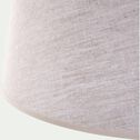 Abat-jour conique en lin D40cm - gris clair-KAZA