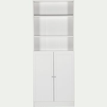 Bibliothèque en bois - blanc H203cm-BIALA