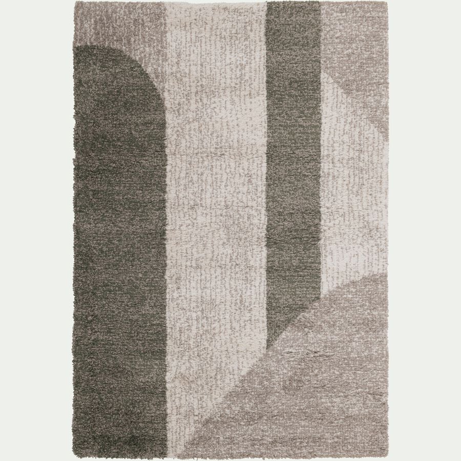 Tapis shaggy à motifs géométriques 200x290cm - gris-CURLO