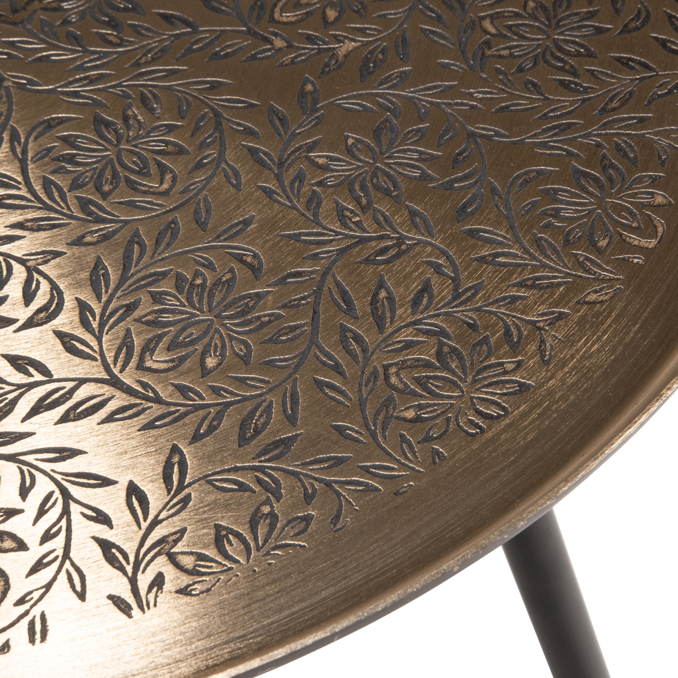 Bout De Canape En Metal Noir Motif Jasmin Crete Bouts De