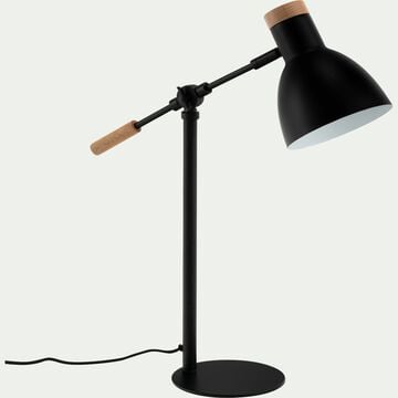 Lampe à poser électrifiée en fer - noir H55cm-LINIA