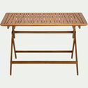 Table de jardin pliante en acacia huilé - bois foncé (4 à 6 places)-CARLO