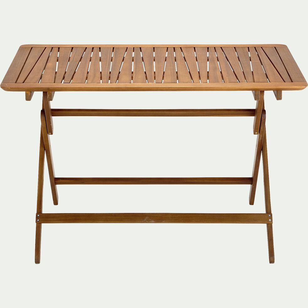 Table de jardin pliante en acacia huilé - bois foncé (4 à 6 places)-CARLO