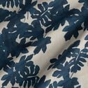 Housse de couette 260x240cm et 2 taies d'oreiller 63x63cm en coton avec motif feuilles - bleu-FIGUIER