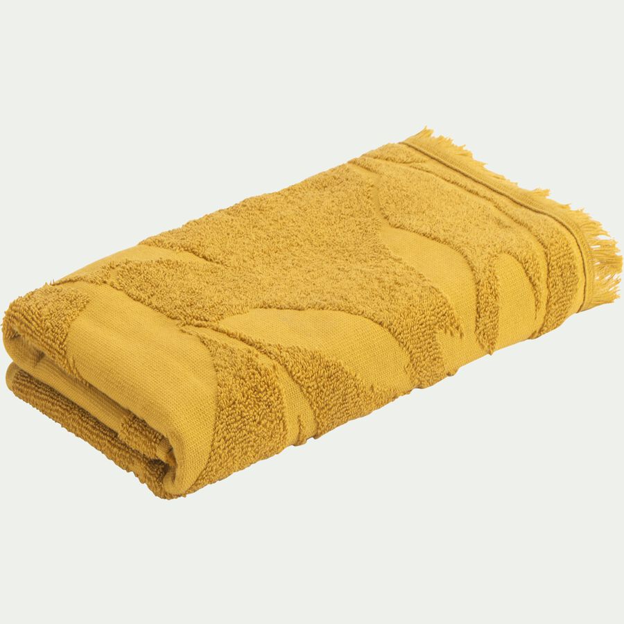 Drap de bain en coton - jaune argan 100x150cm-RYAD