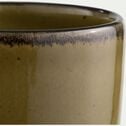 Mug sans anse en grès D8cm - vert mousse-OLIVA