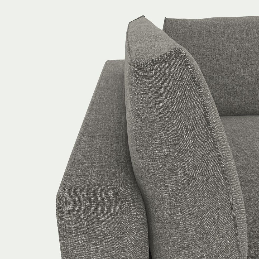 Canapé d'angle gauche en tissu tramé - gris restanque-AUDES