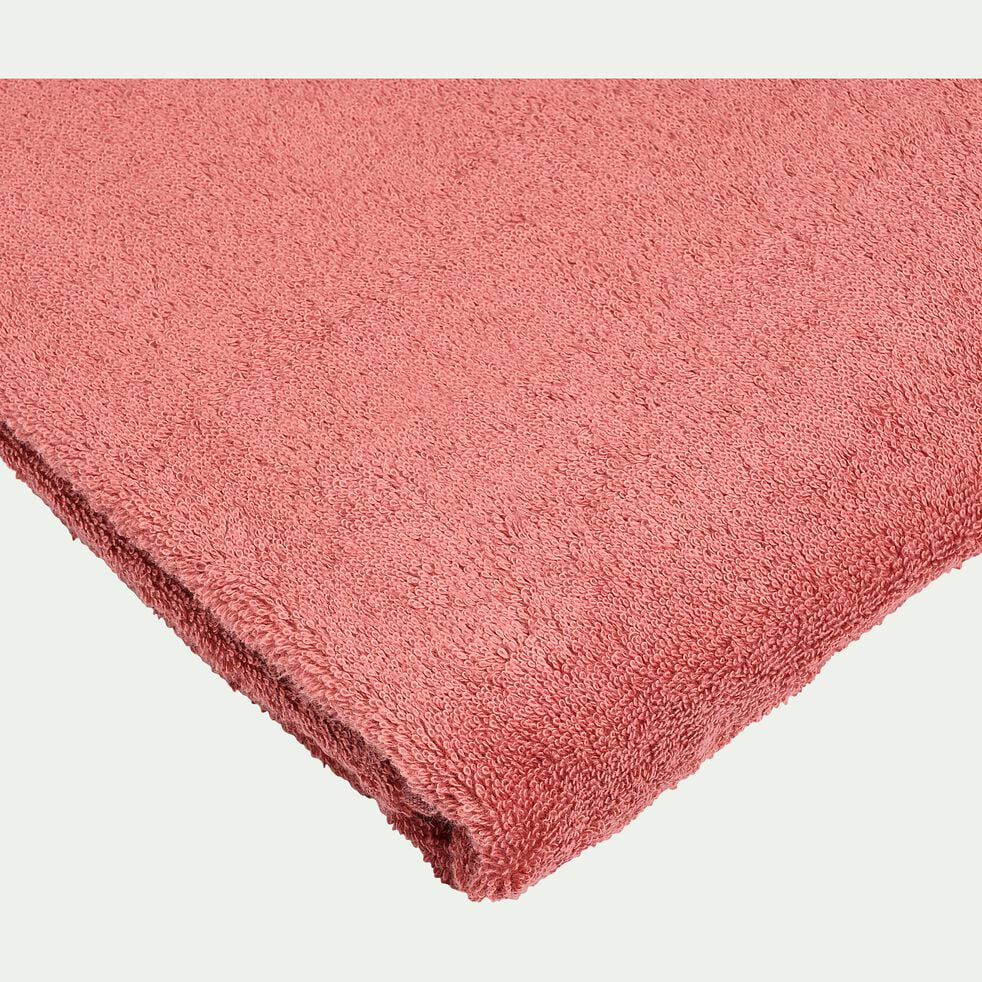 Serviette de bain en coton peigné - rouge ricin 50x100cm-AZUR