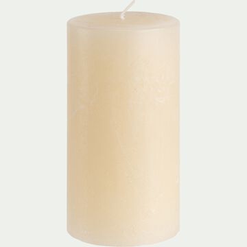 Bougie cylindrique - blanc- H15cm-FIGUEIRA