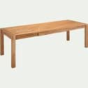 Table de repas extensible rectangulaire en chêne blanc - bois clair (8 à 12 places)-LANKARIA