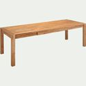 Table de repas extensible rectangulaire en chêne blanc - bois clair (6 à 8 places)-LANKARIA