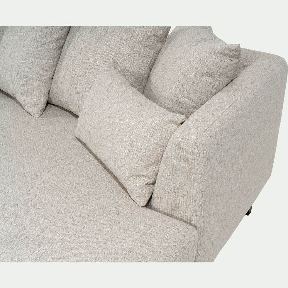 Canapé d'angle droit en tissu - beige roucas-TESSOUN