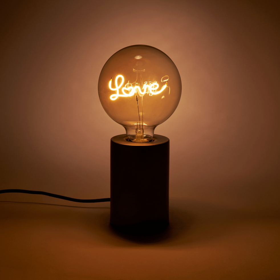 Ampoule décorative LED D12,5cm culot E27 LOVE ampoules décoratives