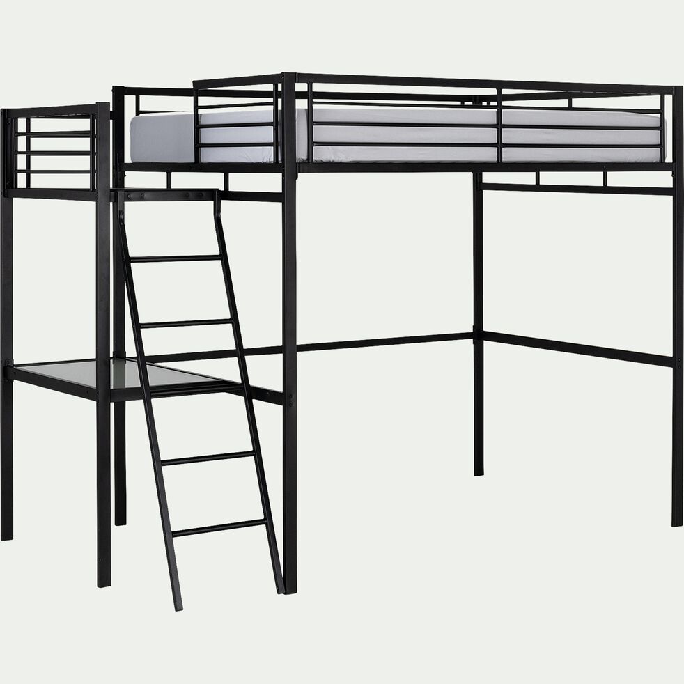Lit Mezzanine 140x200cm Avec Bureau En Verre Noir Niolon Lit Mezzanine Et Superpose Alinea Lit Mezzanine 140x200cm Avec Bureau En Verre Noir Niolon Lit Mezzanine Et Superpose Alinea