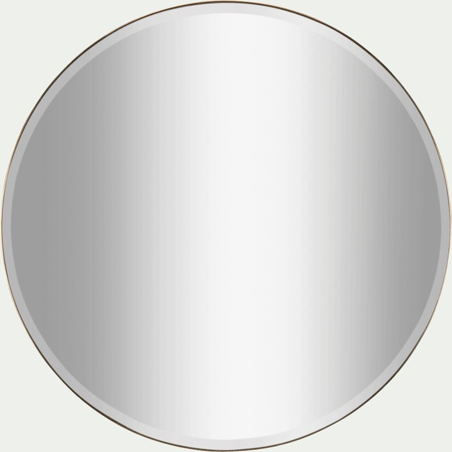 Miroir rond avec pourtour en métal D100 cm - doré-ROUND