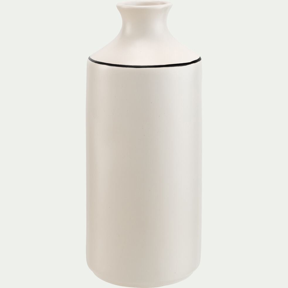 Vase en faïence H31cm - blanc-REOTIER
