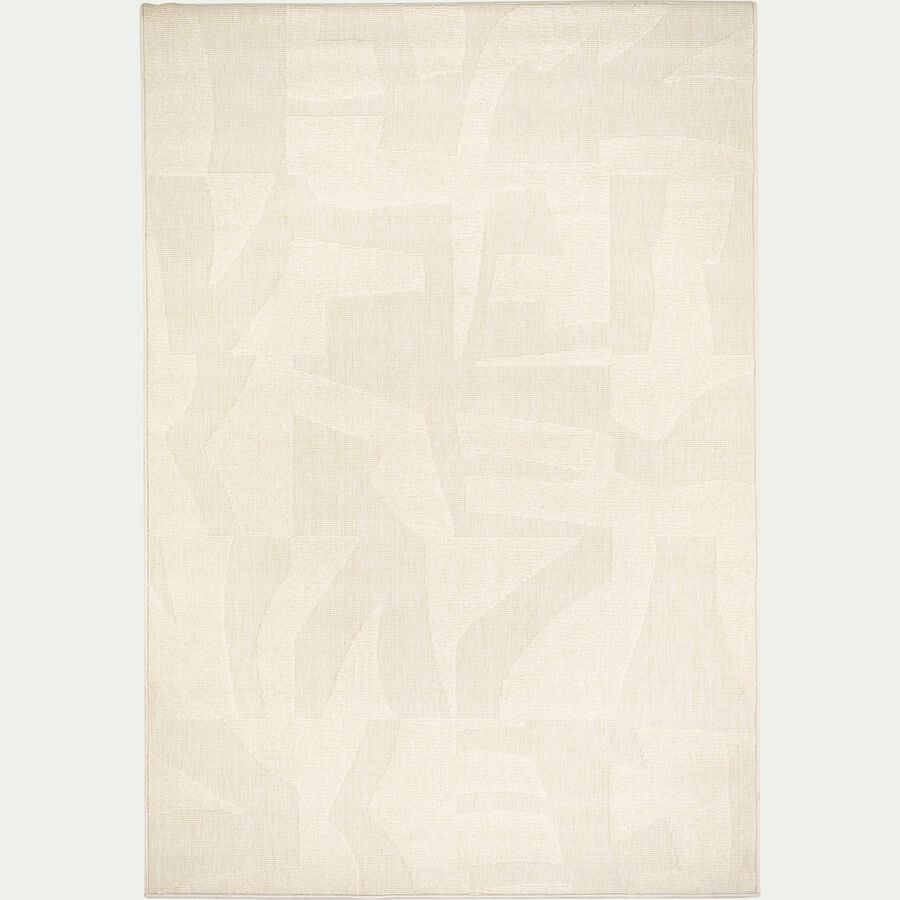 Tapis synthétique à motifs abstraits 160x230cm - blanc écru-MEZZO