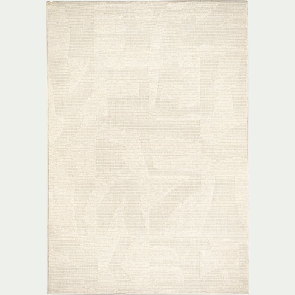 Tapis synthétique à motifs abstraits 160x230cm - blanc écru-MEZZO