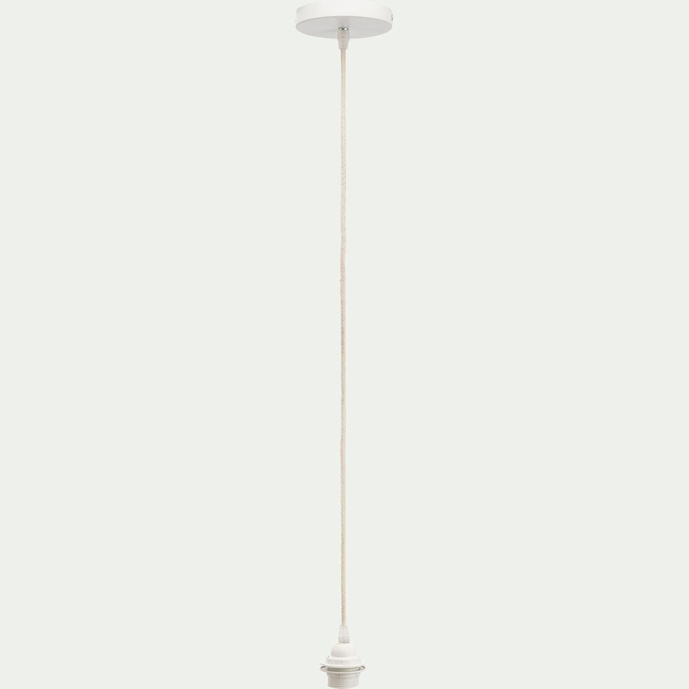 Cordon électrique avec support blanc en tissu L150cm - beige roucas-ARGUIN