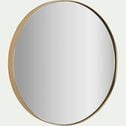 Miroir rond en panneaux de fibres D50,5cm - doré-OUNDO