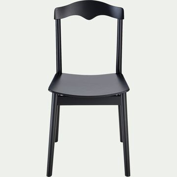 Chaise en bois de hêtre massif - noir-TRAVERSE